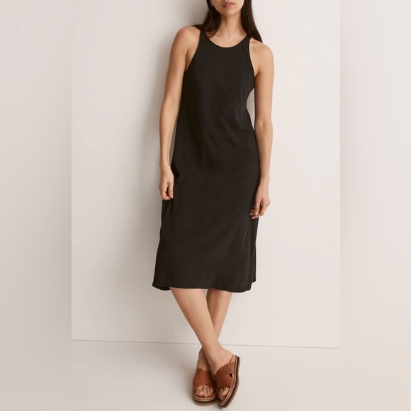 NWT Madewell Black Softfade Cotton CoverUp Tank Dress, Medium, Vacation Beach - Picture 1 of 10